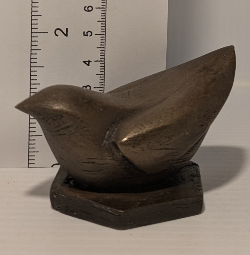 Minimalist Bird Sculpture – Cold Cast Bronze Finish