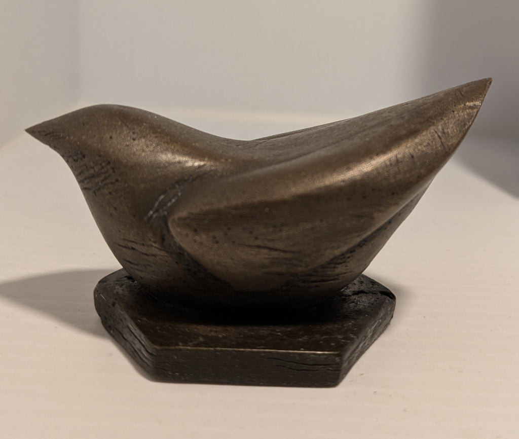 Minimalist Bird Sculpture – Cold Cast Bronze Finish